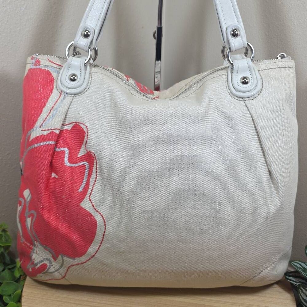 Coach Poppy Placed Flower Glam Tote Floral Sequin Shoulder Bag K1182-19029 - Picture 6 of 16